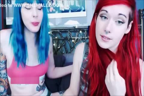 480px x 320px - Blue Hair Emo shemale drilling Her lesbian friend On web camera - Flash  Tranny Tube
