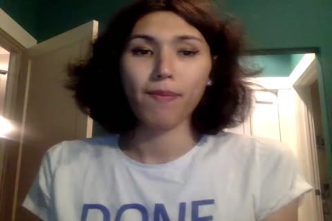 Cutest Ladyboy Sarah Jae Toying Her booty And Having Lunch