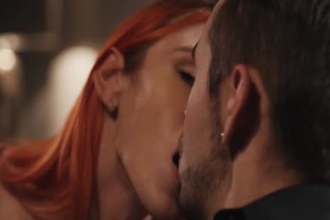 busty Redheaded Caucasian Tbabe Aspen Brooks nails Her chap Dante