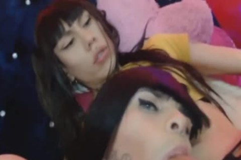 tranny hooker sucking Her friends massive dong
