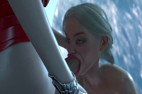 yummy Sci-fi Android Dickgirl Plays With A delicious excited blond In The Space Station