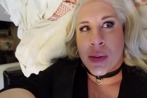 plump blond Very concupiscent Transgender girl Is A penis-sucker