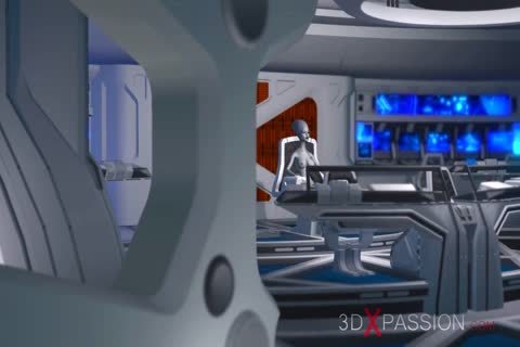 3d Alien Dickgirl bonks A naughty ebony In The Space Station