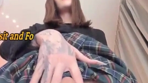 nice-looking legal age teenager Russian Trans girl Masturbates On cam