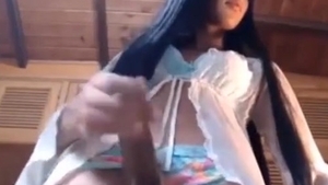 naughty shemale lalin girl Strokes Her Shecock