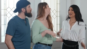 Trans Angels: Straddling Chris for Creampie Surprise